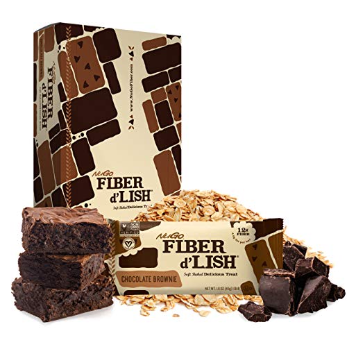 NUGO FIBER D’LISH CHOCOLATE BROWNIE, 12G HIGH FIBER, VEGAN, 150 CALORIES, 16 COUNT