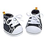 Build a Bear Workshop Black Canvas High-Tops Teddy Bear Shoes