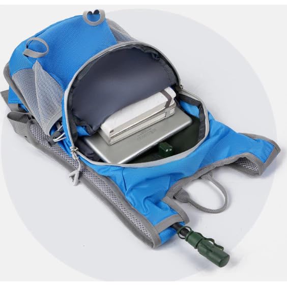 Mochila de Hidratação 2L Premium, Impermeável, com Bolsos Múltiplos e Apito de Emergência para Trilhas, Bike, Corrida, Camel bag