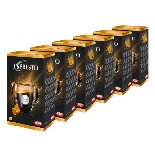 K-Fee Espresto Ritmo, Coffee, Caffe Crema, Arabica, Intensity 5, Set of 6 x 16 Capsules