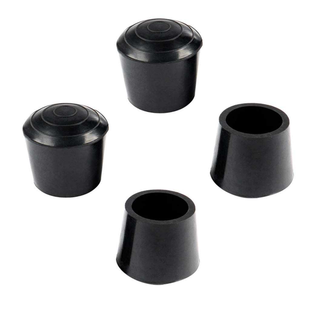 sourcing map 4pcs Leg Caps Tips 32mm 1 1/4 Inch Anti Slip Rubber Furniture Table Feet Cover Floor Protector Reduce Noise Prevent Scratches Black