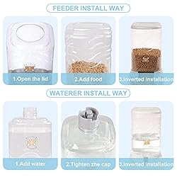 ELEVON Automatic Dog Cat Gravity Food and Water