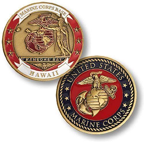 U.S. Marine Corps Base Kaneohe Bay Hawaii Challenge Coin