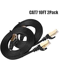 Intelart Flat SSTP Cat7 Ethernet Cable, Negro