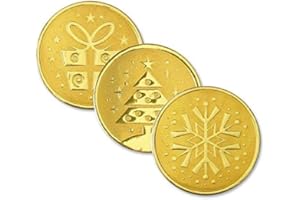 PaperDirect Christmas Gift, Christmas Tree, and Snowflake Foil Seals, Pack of 48
