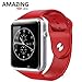 Amazingforless Bluetooth Touch Screen Smart Wrist Watch Phone with Camera - Red