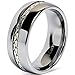 100S JEWELRY 8mm Men's Tungsten Carbide Ring Silver Rope Inlay Wedding Band Size 8-16 Comfort Fit