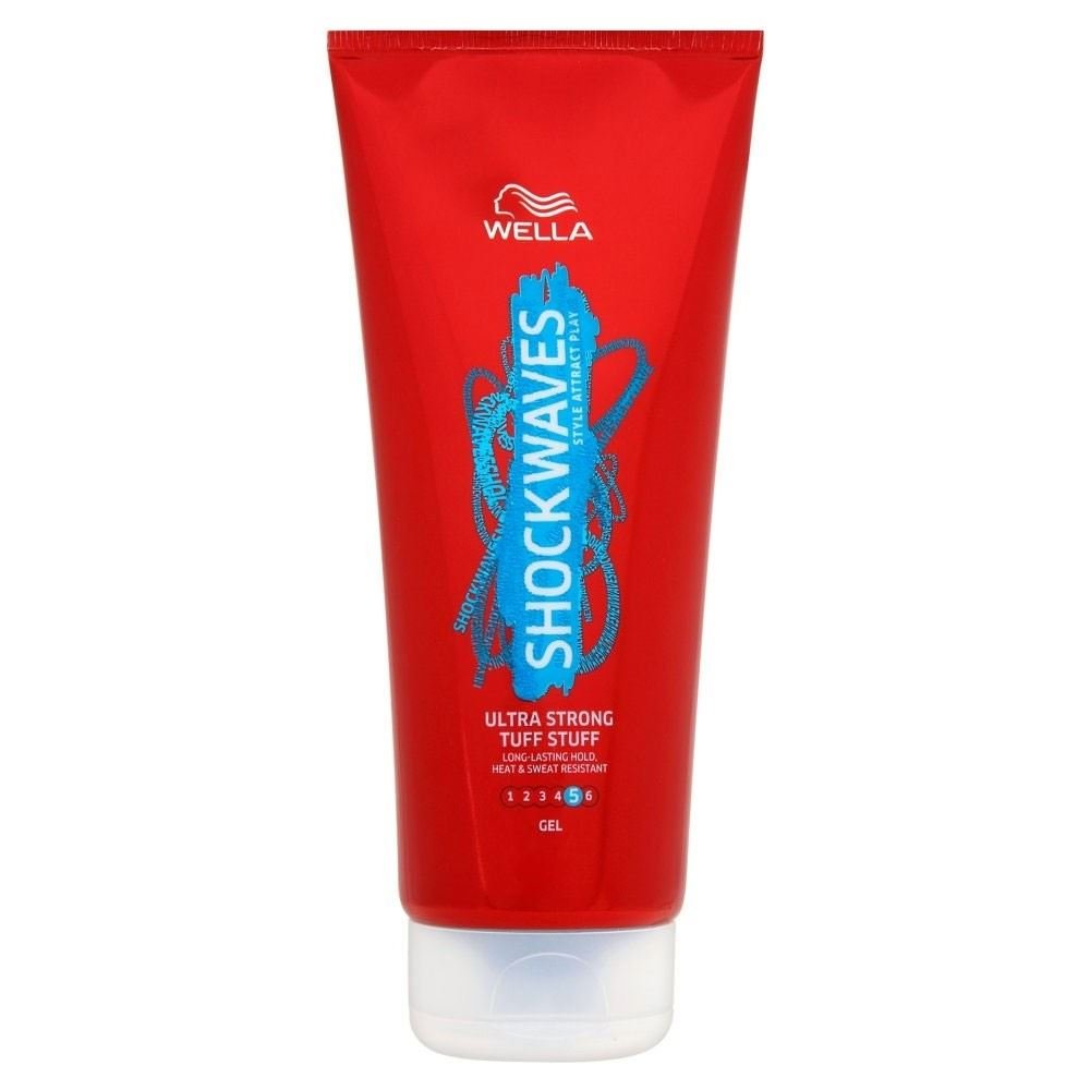 WELLA PROFESSIONALS SHOCKWAVES ULTRA STRONG TUFF STUFF HAIR GEL, 200 ML (Pack Of 6)