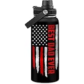 Best Dad Ever Water Bottle 32oz Stainless Steel Insulated Water Bottles - Gifts for Dads Daddy Father Papa from Son Daughter - Fathers Gifts for Birthday Christmas