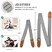 Guitar Strap Vintage Tweed 100% Cotton & Suede Leather Ends Strap with Pick Pocket For Bass, Electric & Acoustic Guitars (Black/Gray)