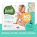 Seventh Generation Baby Diapers for Sensitive Skin, Plain Unprinted, Size 4, 135 Count (Packaging May Vary)