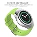 Gear S2 Watch Band, MoKo Soft Silicone Replacement Sport Band for Samsung Gear S2 (SM-R720 / SM-R730 ONLY) Smart Watch, NOT FIT S2 Classic Watch (SM-R732 & SM-R735), NOT FIT Gear Fit2 Watch, GREEN