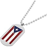 My Daily Styles Puerto Rico Flag Men's Stainless Steel Link Bracelet, Stylish Design, for Him, 8.5 Inches Length