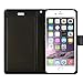 GOOSPERY Rich Wallet for Apple iPhone 6S Plus Case (2015) iPhone 6 Plus Case (2014) Extra Card Slots Leather Flip Cover - Black