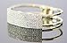 Lisingtool Lady Elegant Bangle Wristband Bracelet Crystal Cuff Bling Gift (Gold)