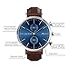 June & Ed Men's Wrist Watch Leather Band Casual Classic Quartz Watch with Sapphire Crystal Dial Window and Date / Chronograph / Waterproof Function - W0021