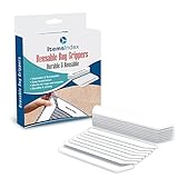 Items Index Rug Gripper Set â€“ #1 Anti-Slip Carpet Corner Tape For Bathroom And Kitchen Rugs, Non-Skid Sticker Anti-Curl For Safety, For Every Surface, Hardwood And Tile Floor, Invisible And Reusable