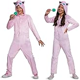 Jigglypuff Pokemon Kids Costume, Official Pokemon Hooded Jumpsuit with Microphone