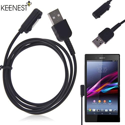 Keenest Extra Long Magnetic Charger Cable 4 Sony Xperia Z3/Z2/Z1/Compact/Z, Sony Xperia Z1 / Z2 / Z1S / Z3 Charging Cable - Enhanced Magnetic Connection and Charging Speed (1M Magnetic Charger Cable)