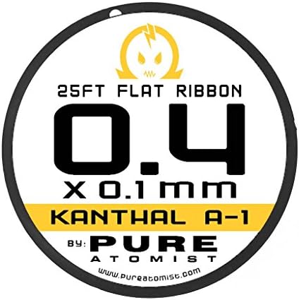 0.4mm x 0.1mm - PURE ATOMIST 0.4 mm x 0.1 mm kanthal A1 Ribbon Flat Wire 25' 50' 100' Roll