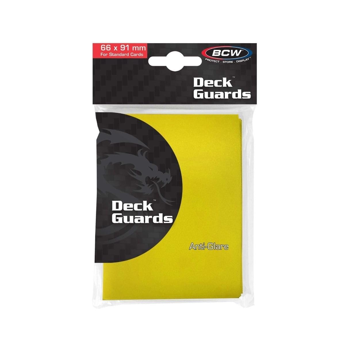 BCW Yellow Double Matte Deck Guards Holder with 50 Sleeves