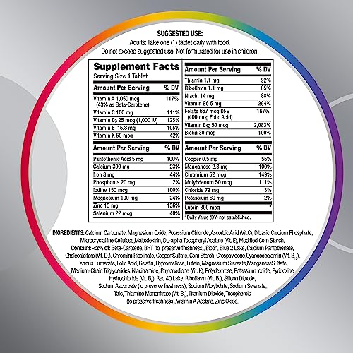 CENTRUM SILVER WOMEN’S MULTIVITAMIN FOR WOMEN 50 PLUS, MULTIVITAMIN/MULTIMINERAL SUPPLEMENT WITH VITAMIN D3, B VITAMINS, NON-GMO INGREDIENTS, SUPPORTS MEMORY AND COGNITION IN OLDER ADULTS – 65 CT