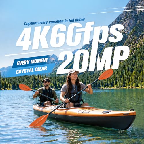 AKASO Brave 7 LE Cámara Deportiva 4K 30FPS 20MP WiFi con Tarjeta de Memoria U3 de 128GB Cámara de acción con Pantalla Táctil EIS Cámara Acuatica Sumergible 40M IPX7 Resistente al Agua