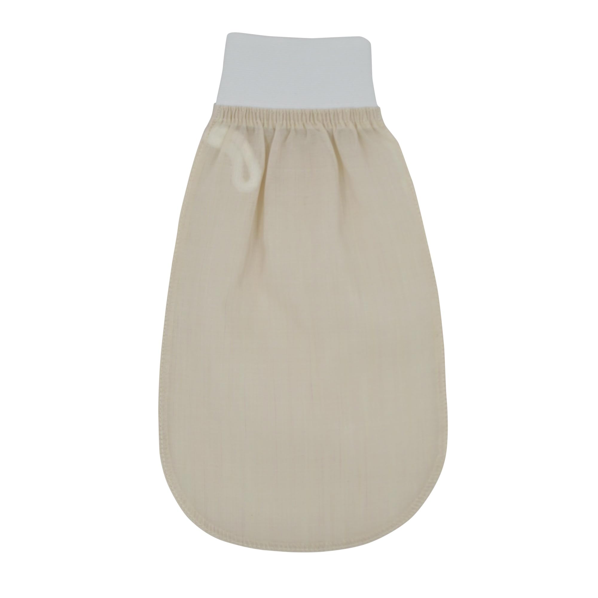 Feel Fine Turkish Exfoliating Mitt – 100% Raw Silk Hammam Kese Glove for Men & Women | Handcrafted Turkish Skin Peeling Scrubber, Eco-Friendly Shower, Bath & Sauna Exfoliator (White)