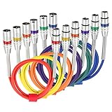 TISINO 6 Pack Multi-Color XLR Patch Cables, 3-Pin Balanced XLR Male to Female Microphone Cable Mic Cords - 3.3 feet/1 Meter
