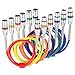 Disino 6 Pack 6.6ft Multi-Color XLR Microphone Cables, 3-Pin Balanced XLR Male to Female Patch Cables Mic Cord Snake Wire - 6.6 feet/2 Meters