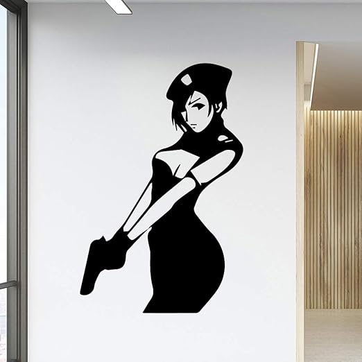 Yaonuli Moda Mujer Policia Pared Arte Apliques Decoracion Moda