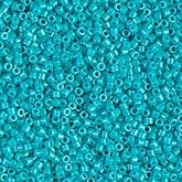 Miyuki Delica 11/0 Cylinder Seed Beads - Dyed Op Turquoise Green - DB0658 5 grams