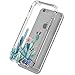 luolnh Slim Shockproof Clear Floral Pattern Soft Flexible TPU Back Cover Case Compatible with iPhone 5 5s -Cactus Blossom