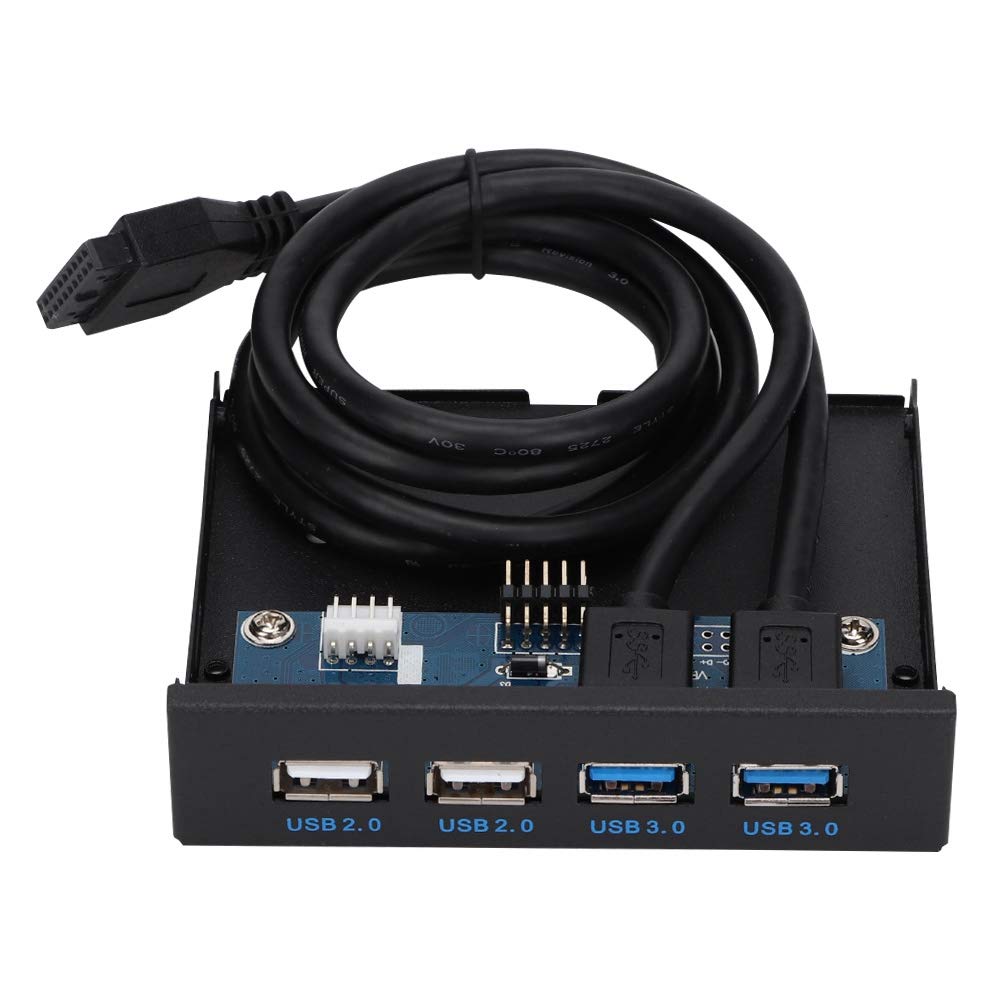 Front Panel USB Hubs, 2 Port USB3.0 + 2 Port USB2.0 HUB Expansion Board, USB Ports Front Panel for Computer Case with 3.5-inch Floppy Drive