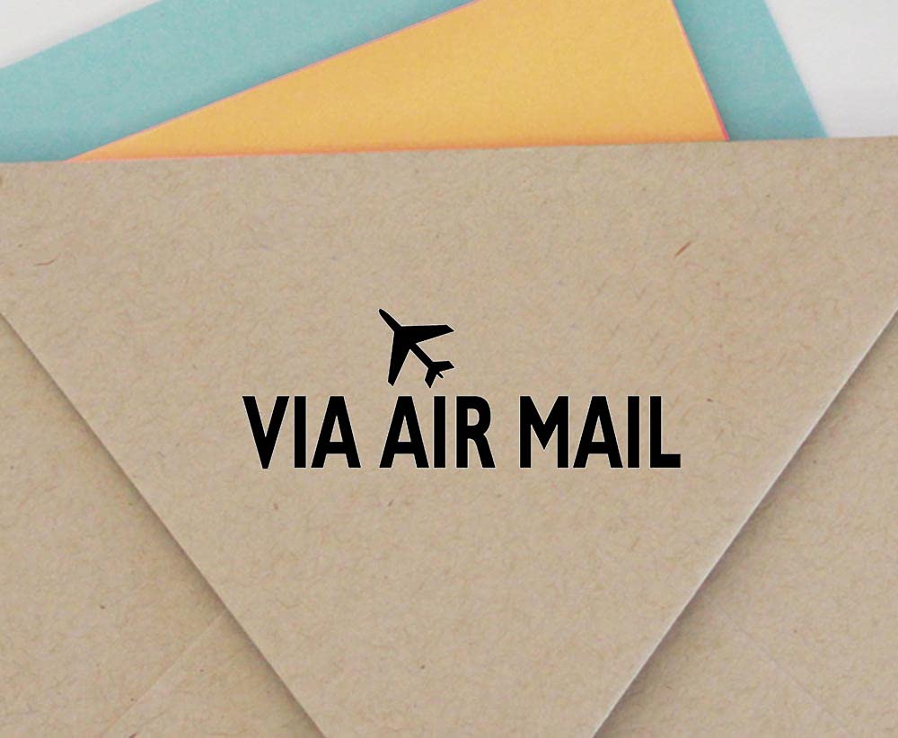 VIA AIR Mail Self Inking Rubber Stamp Custom Colop Office Stationary P20 Mini Stamper