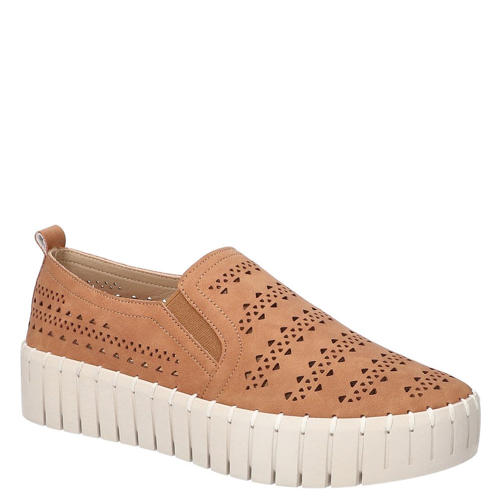 Easy Street Women’s Peppy Sneaker, Tan, 12 Wide
