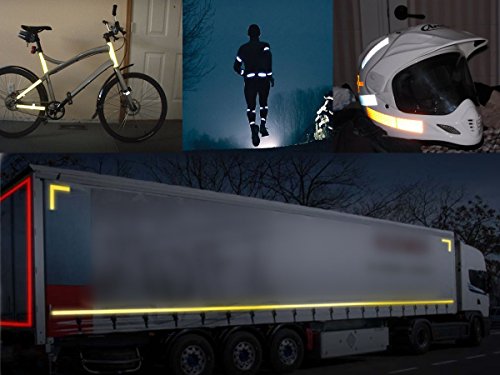 Viewm Reflective Tape 3 Rolls Safety Warning Tapes 2 inch × 3.28 yard (Green)