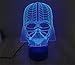 SmartEra® 3D Star Wars Darth Vader Model 7 Color Change Fantastic USB Touch Button LED Desk Table Light Lamp