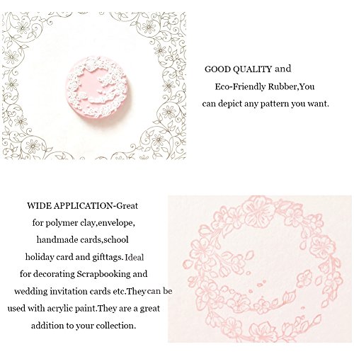 NBEADS 10Pcs Rubber Stamp Carving Blocks or Scrapbooking, Postcards, Invitation Cards, DIY Project