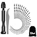 SIQUK 55 Pcs Pin Vise Hand Drill Set 52 Pcs Precision Model Twist Hand Drill Bits with 1 Pc Hand Drill, 1 Pc Tweezer and a Drawstring Pouch for DIY Drilling