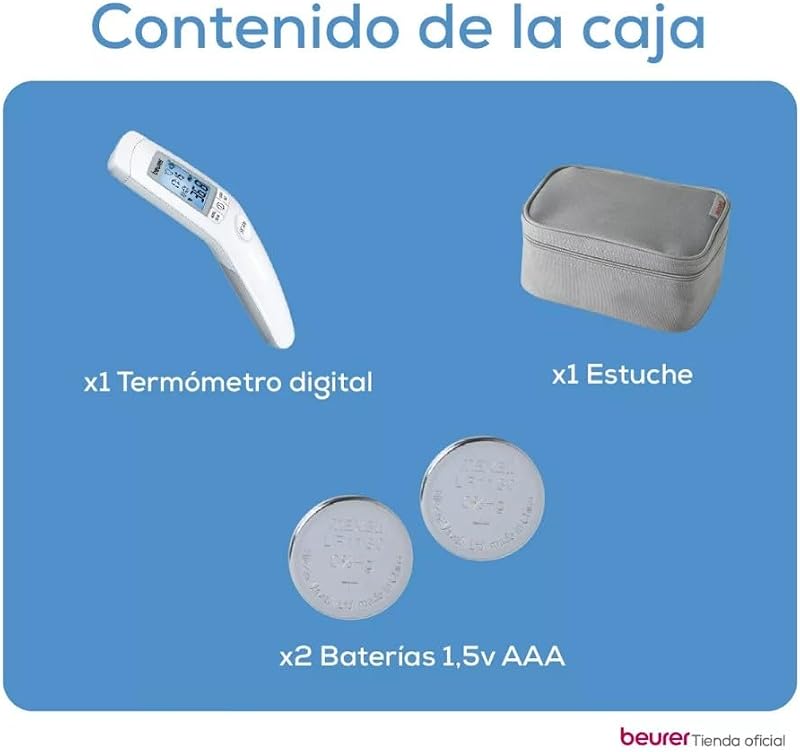 Thermomètre infrarouge numérique sans contact FT 90/thermomètre pour bébé/pour mesurer facilement sur le front pour adultes et enfants/affichage numérique/avec batterie, 1 pièce (lot de 1) — photo 8 sur 8