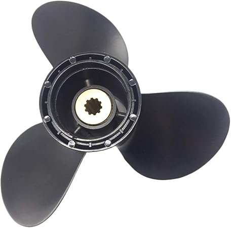 Black Boat Prop Propeller 3 Blade Aluminum For Evinrude Johnson 8