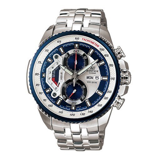 Casio #EF558D-2AV Men's Edifice Stainless Steel Sports Analog Chronograph Watch