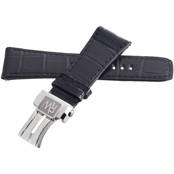 Amazon.com: RaymondWeil 18mm Navy Blue Leather Silver