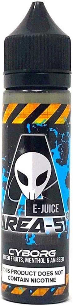 AREA 51 E Juice Black Hole Event Horizon E Liquid Vape Juice 50/50 PG/VG 0mg TPD (Cyborg, 5 x 10ml /0mg)