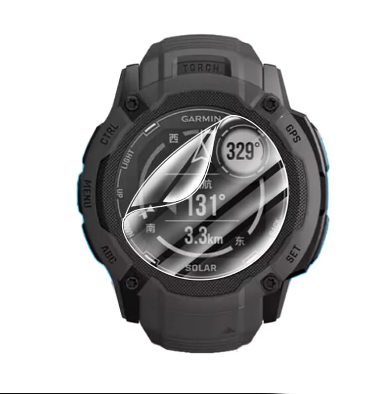 Snailcanfly 5pcs Hydrogel Film Screen Protector for Garmin Instinct 2 / Instinct 2 Solar Smart Watch Flexible HD Transparent TPU Protective Film Ultra-thin Self-Healing Anti scratch Explosion-proof