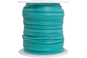 SILVER CREEK LEATHER SLC Turquoise Deer Leather Lace 1/8" x 50 Feet