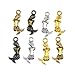 Julie Wang 100 Pieces Mixed Alloy Mermaid Back Charms Small Size for Bracelet Necklace Pendant Jewelry Making 4 Colors