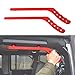 ICARS Red Rear Aluminum Grab Handles Compatible with 2007-2018 JK JKU Jeep Wrangler Rubicon Sahara Sport- Pair