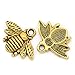 HOUSWEETY 50pcs Metal Bee Charm Pendants, Alloy Bee Charms for Jewelry Making, Honeybee Pendant Charms for DIY Jewelry Making Accessories